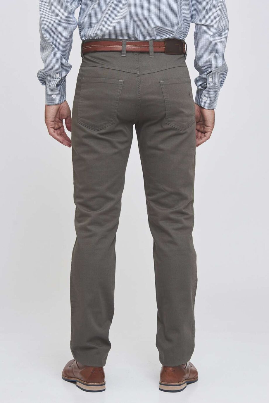 Pantalón corte jean de gabardina cepillada