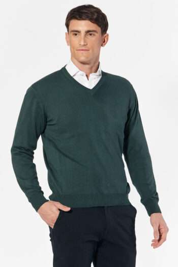 Sweater de hilo escote v