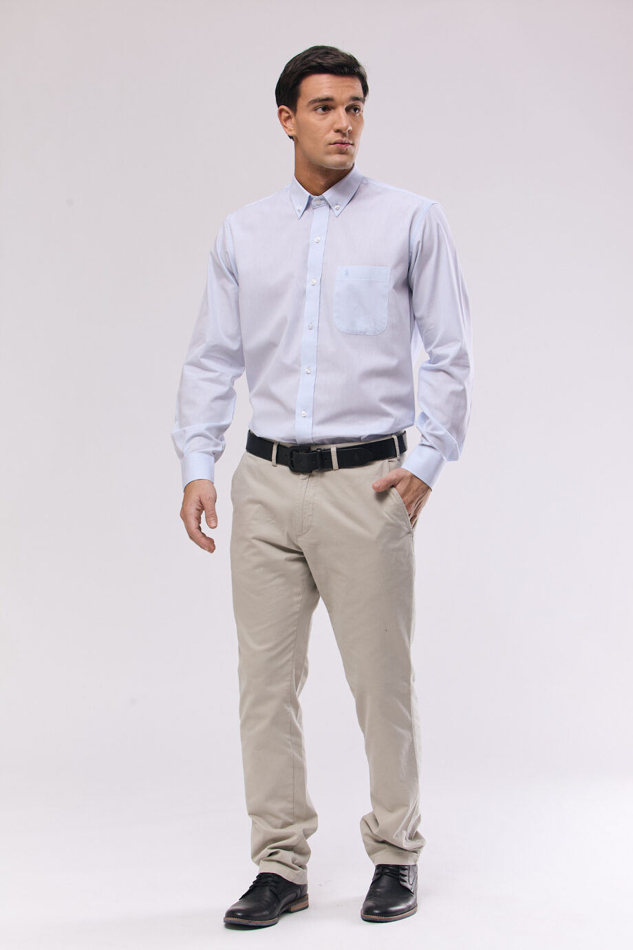 Camisa regular fit de mico oxford