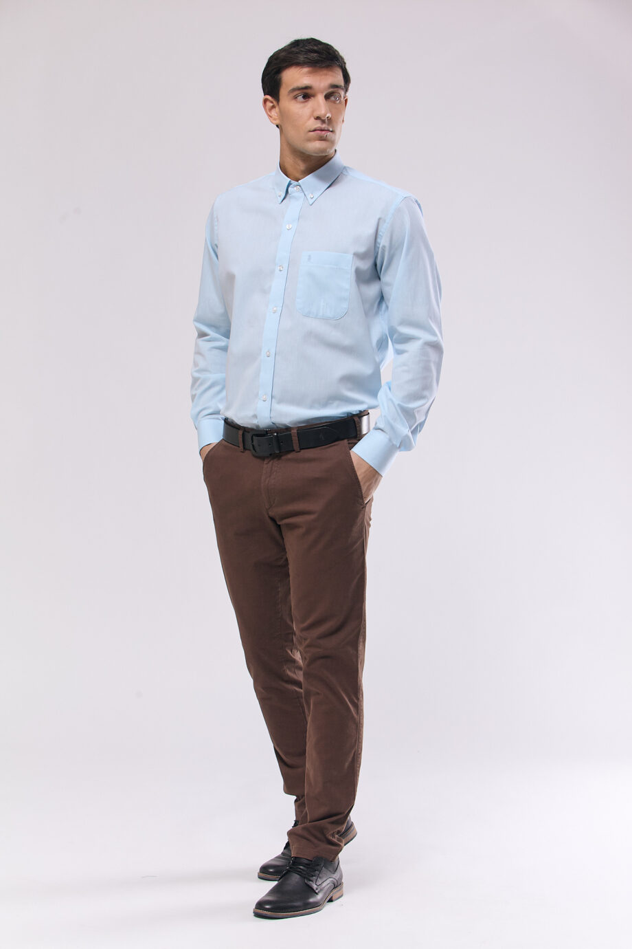 Camisa regular fit de mico oxford