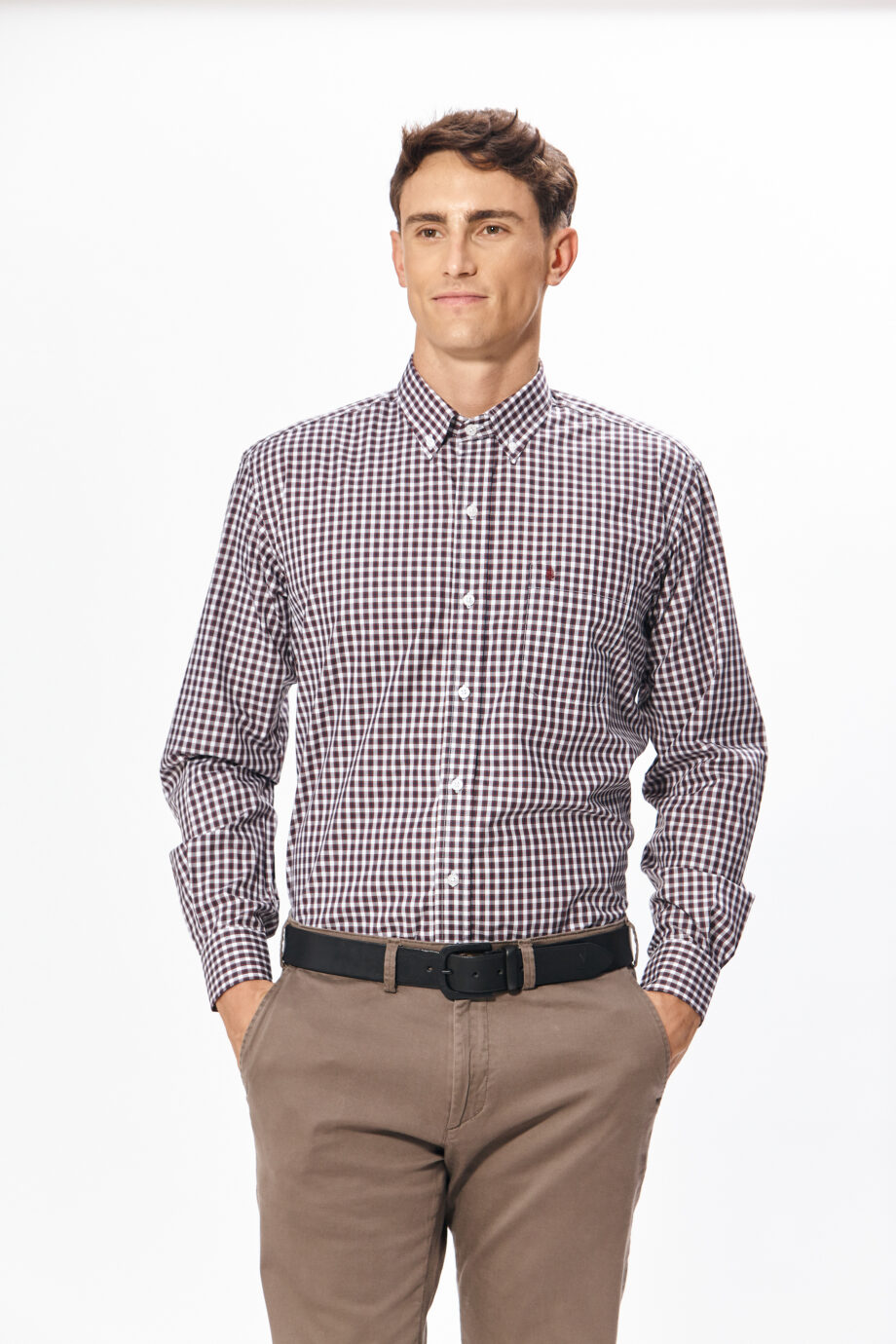 Camisa regular fit a cuadros