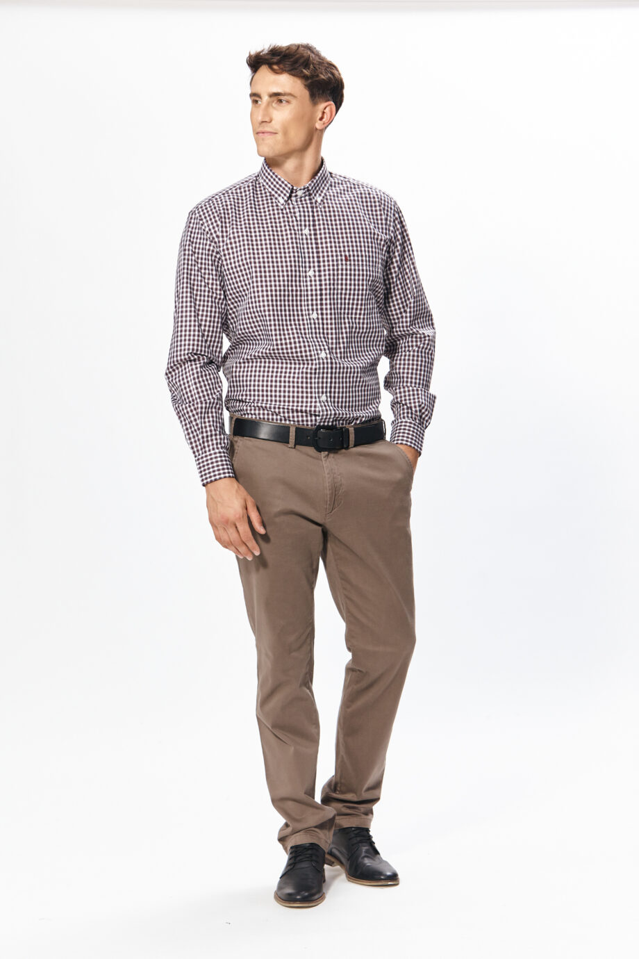 Camisa regular fit a cuadros