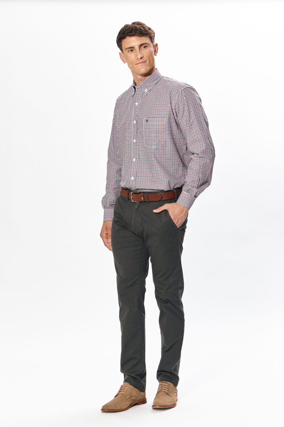 Camisa regular fit a cuadros