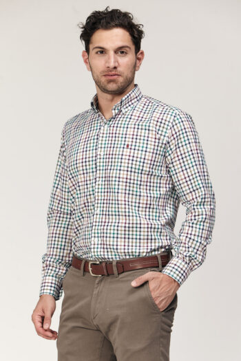 Camisa regular fit a cuadros