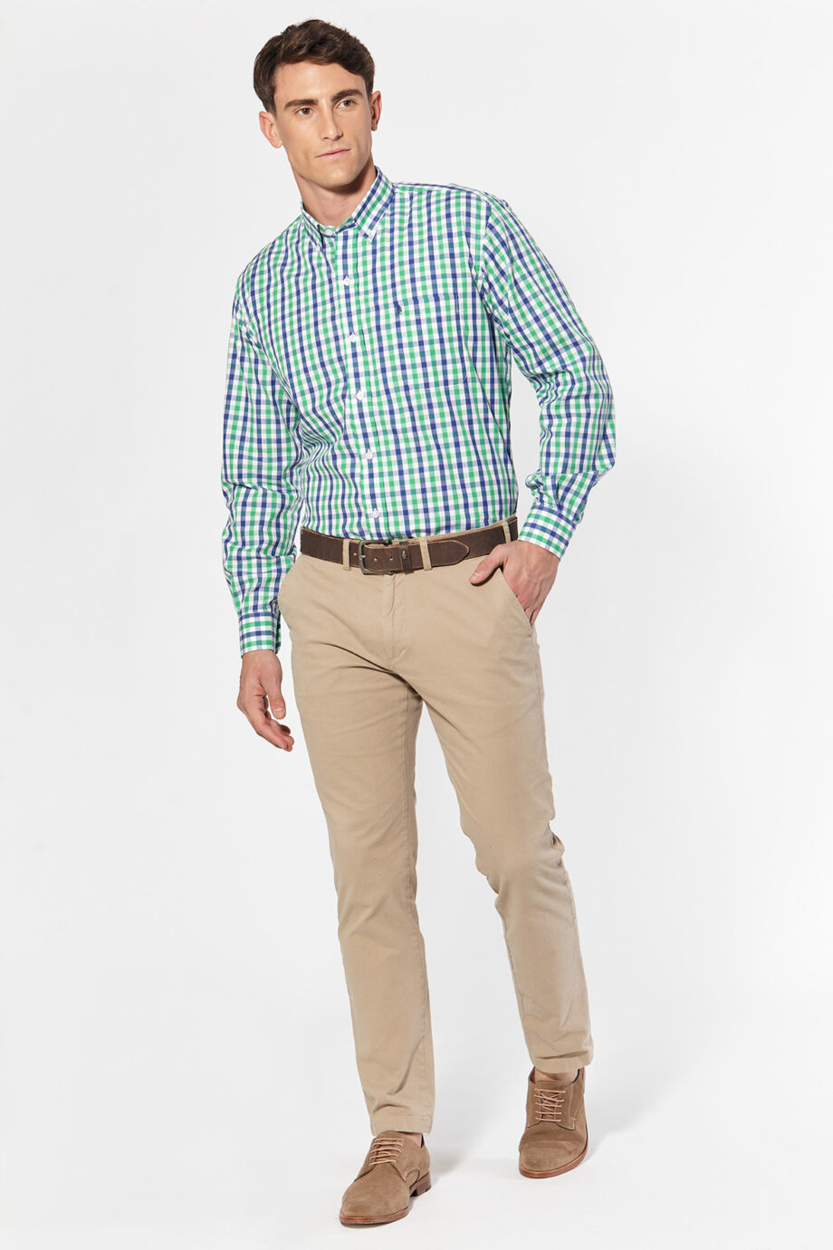 Camisa regular fit a cuadros