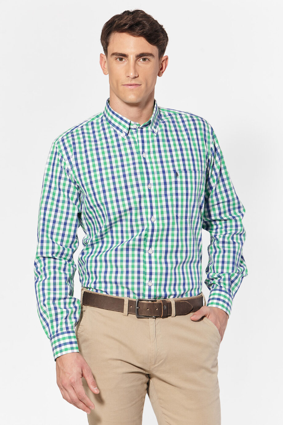 Camisa regular fit a cuadros