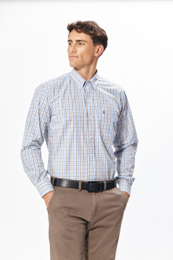 Camisa regular fit a cuadros