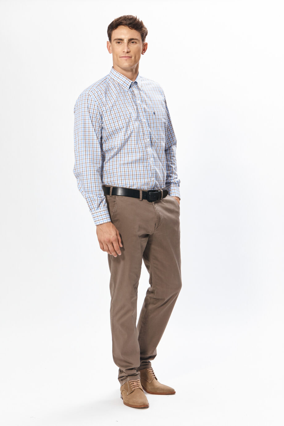 Camisa regular fit a cuadros