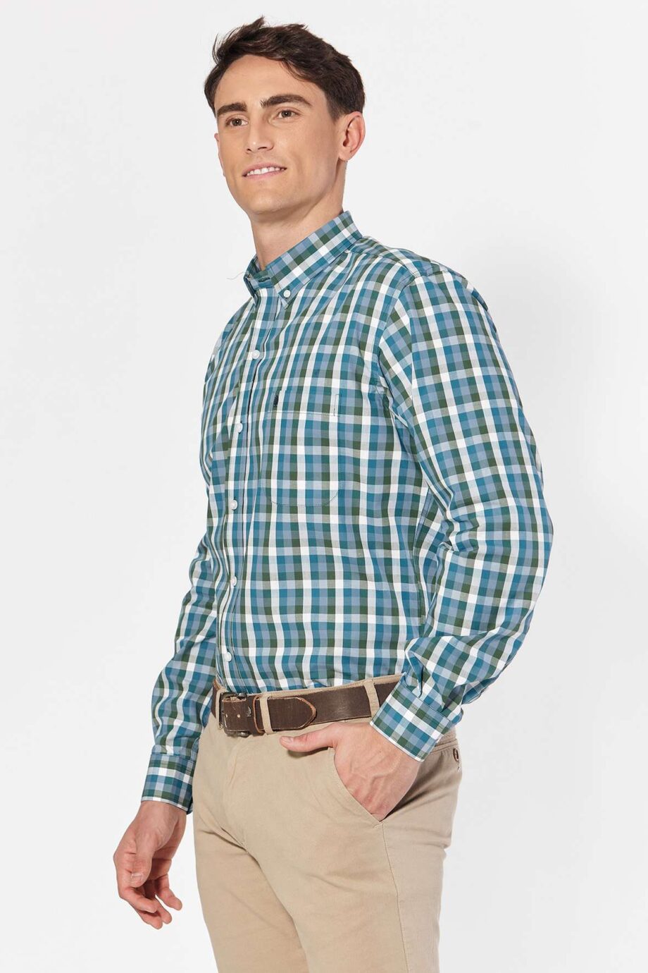 Camisa regular fit a cuadros