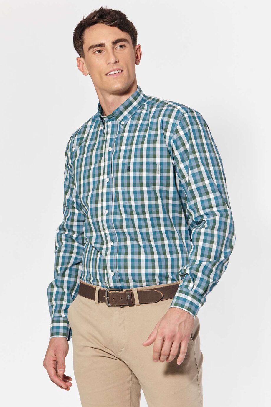 Camisa regular fit a cuadros