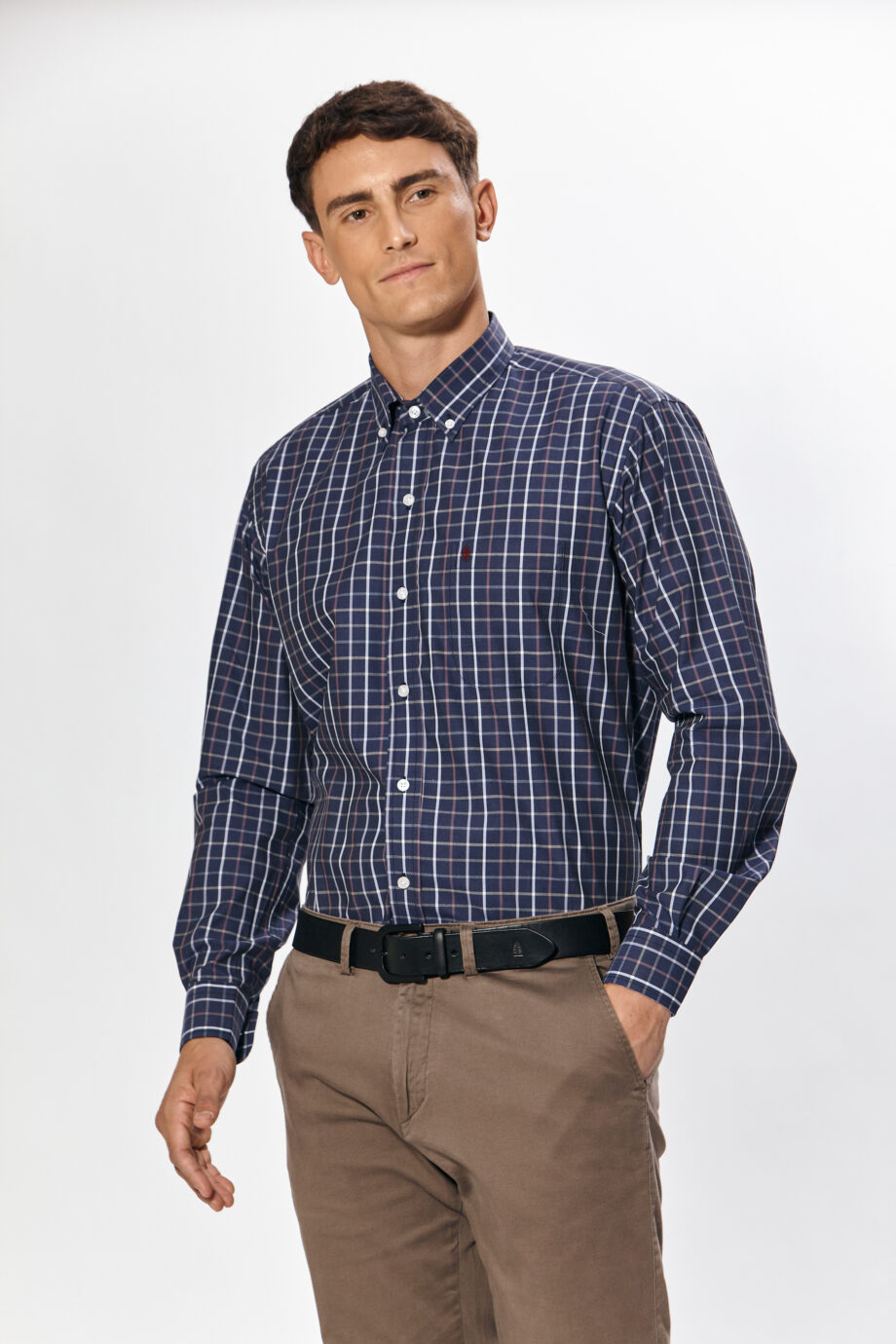 Camisa regular fit a cuadros