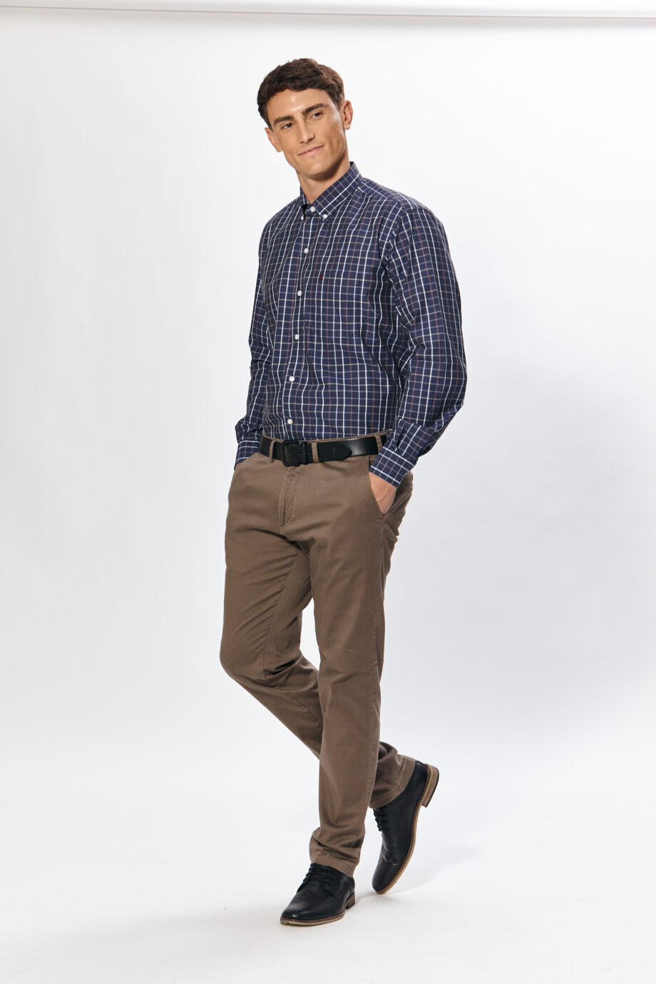 Camisa regular fit a cuadros