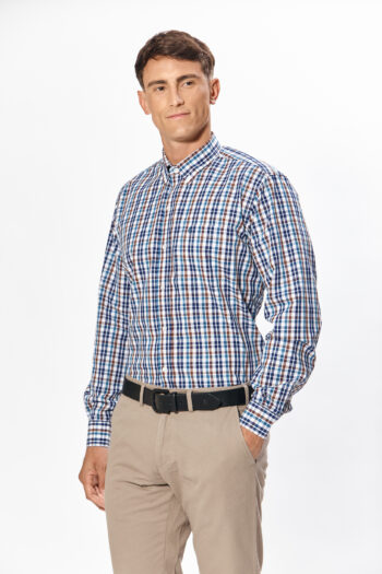 Camisa regular fit a cuadros