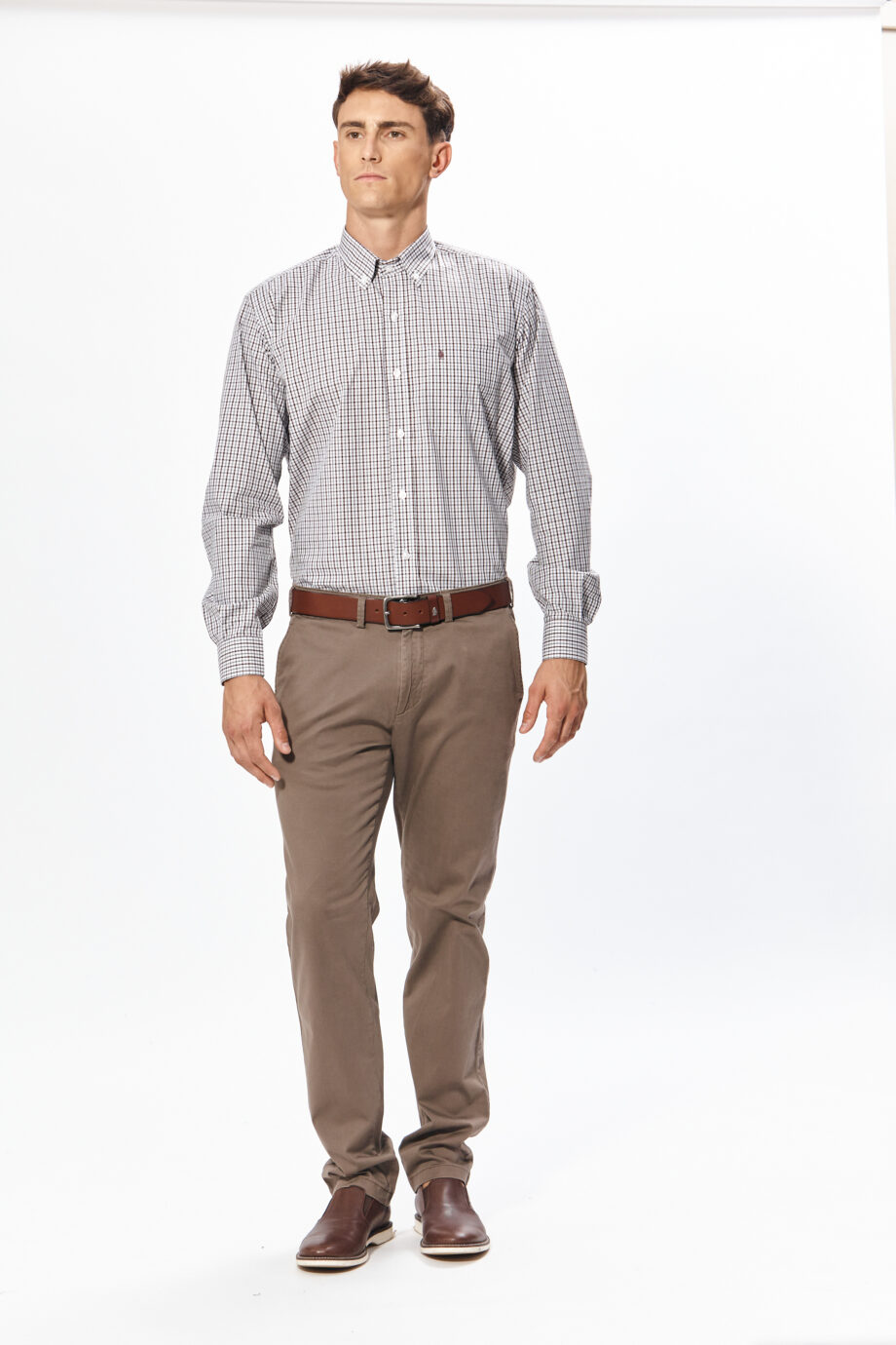 Camisa regular fit a cuadros