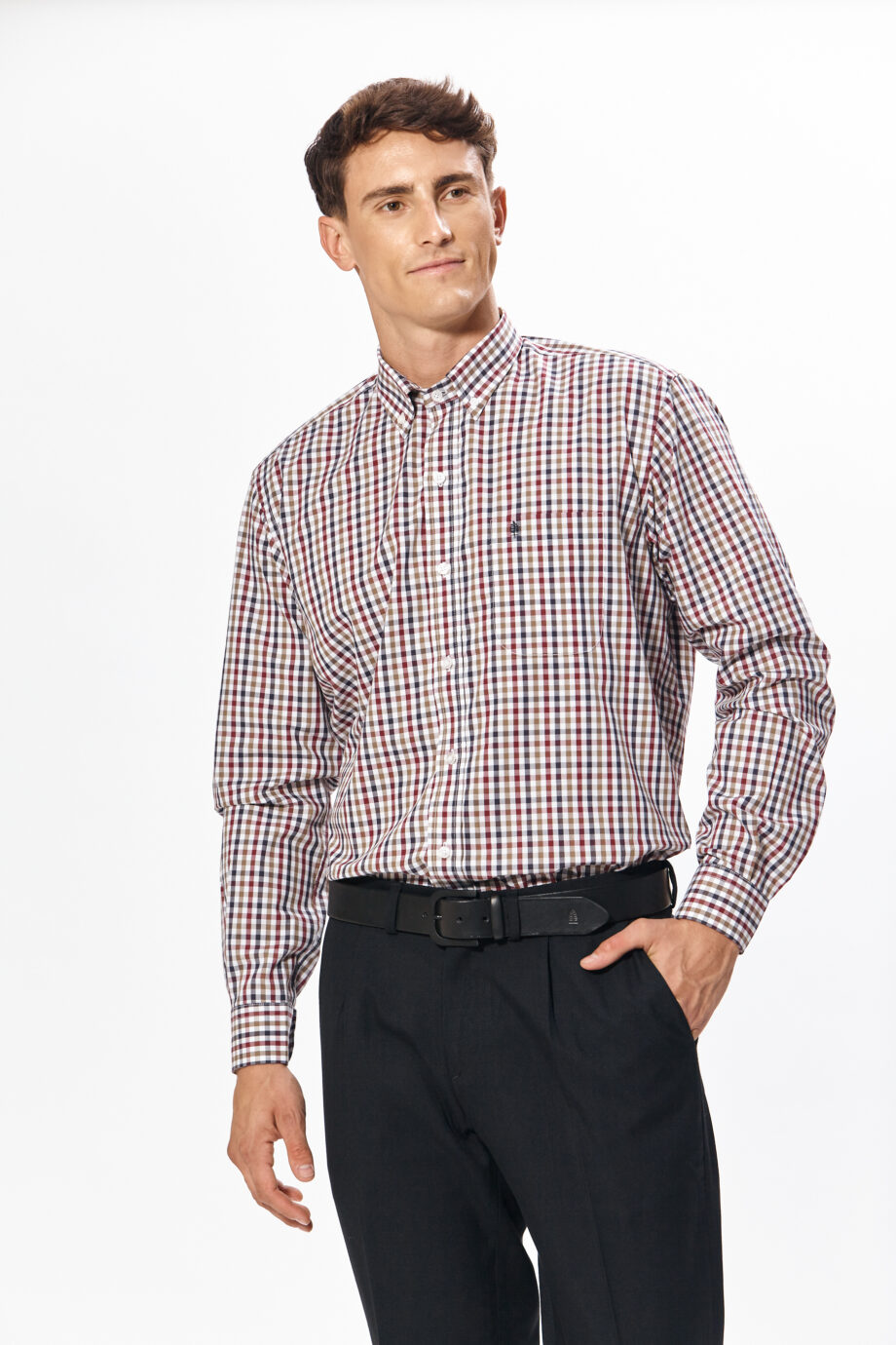 Camisa regular fit a cuadros