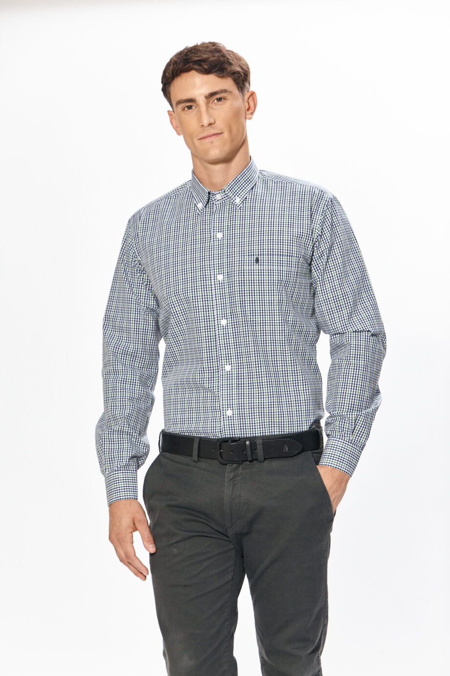 Camisa regular fit a cuadros