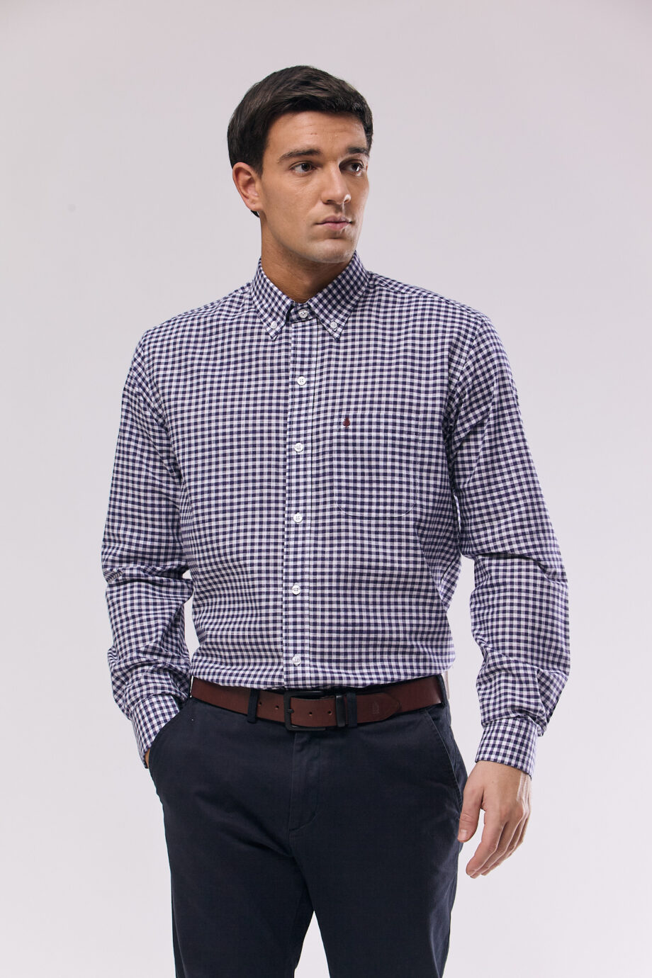 Camisa regular fit a cuadros