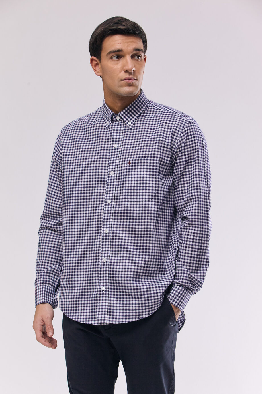 Camisa regular fit a cuadros