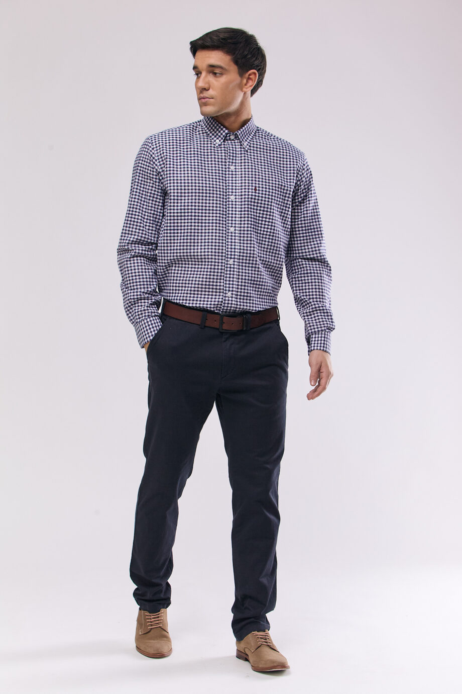 Camisa regular fit a cuadros