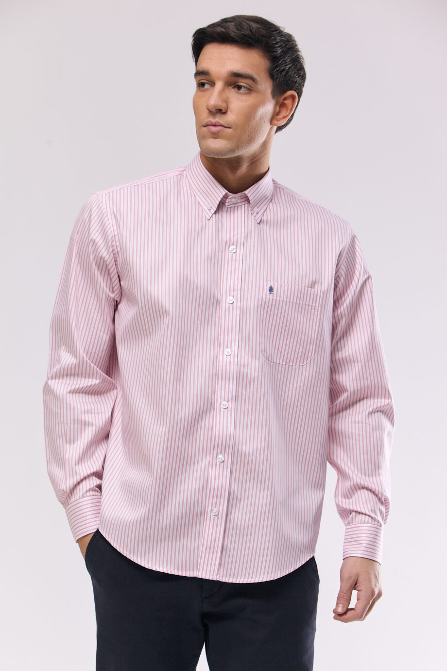 Camisa lisa regular fit