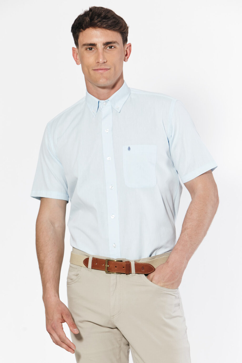 Camisa regular fit de mico oxford