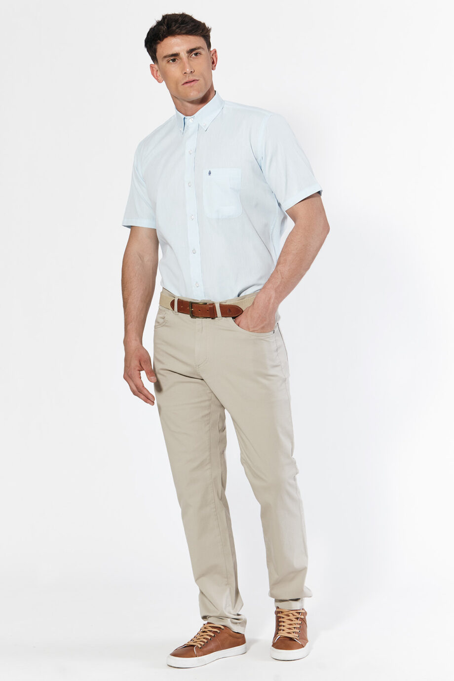 Camisa regular fit de mico oxford