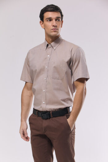 Camisa regular fit fil a fil