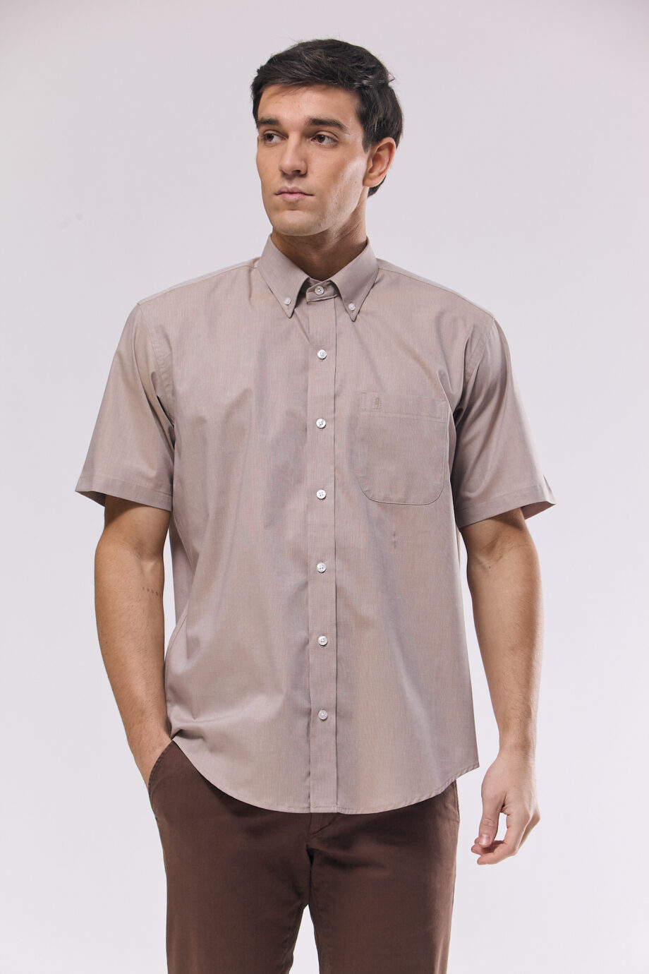 Camisa regular fit fil a fil