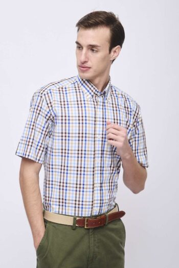 Camisa regular fit a cuadros