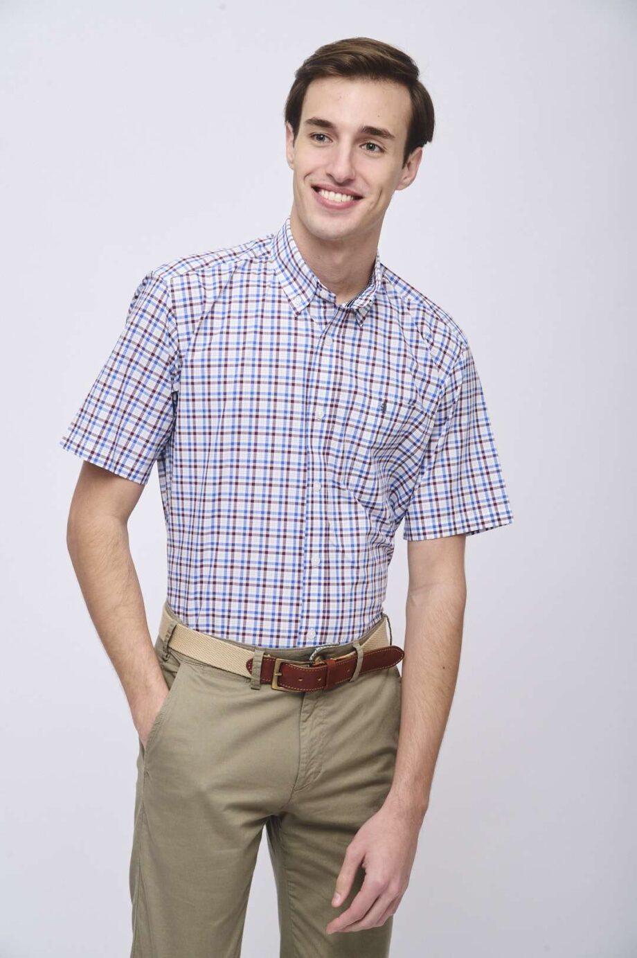 Camisa regular fit a cuadros