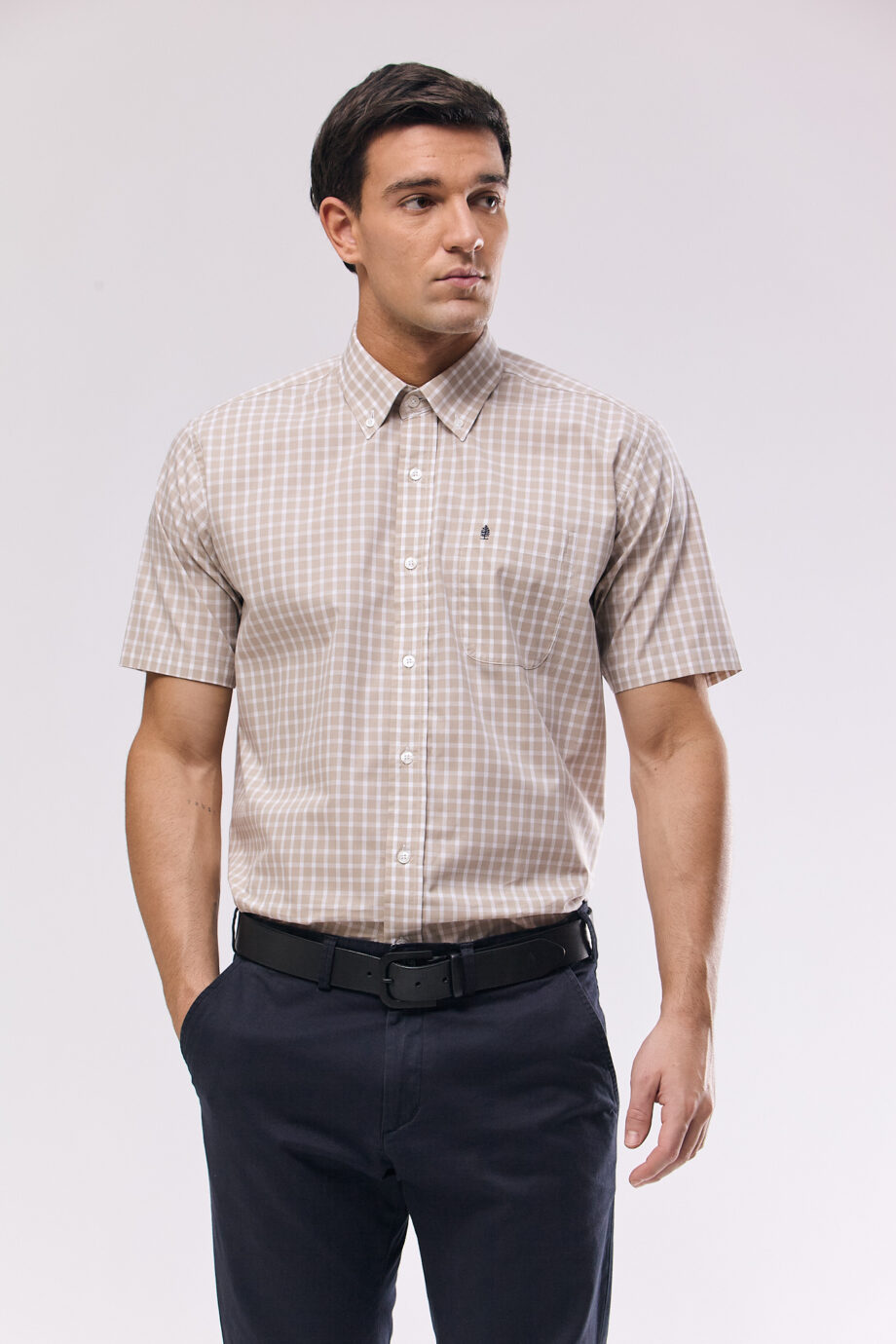 Camisa regular fit a cuadros