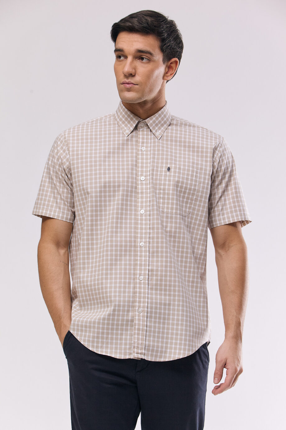 Camisa regular fit a cuadros