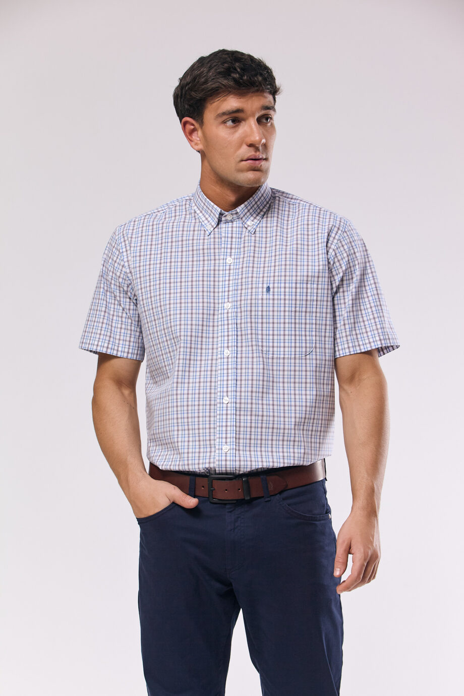 Camisa regular fit a cuadros