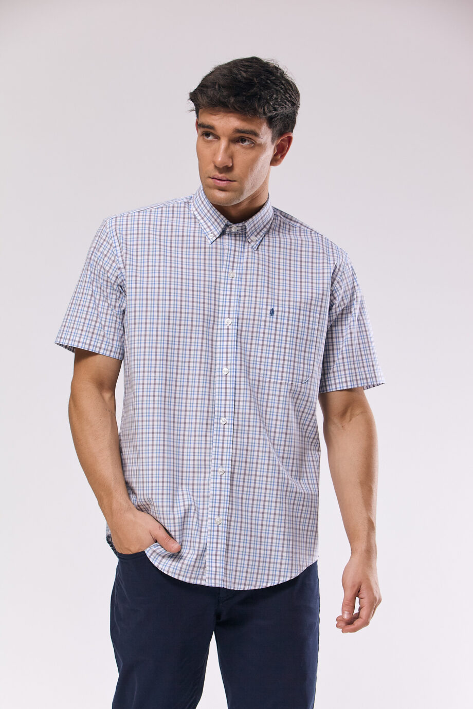 Camisa regular fit a cuadros