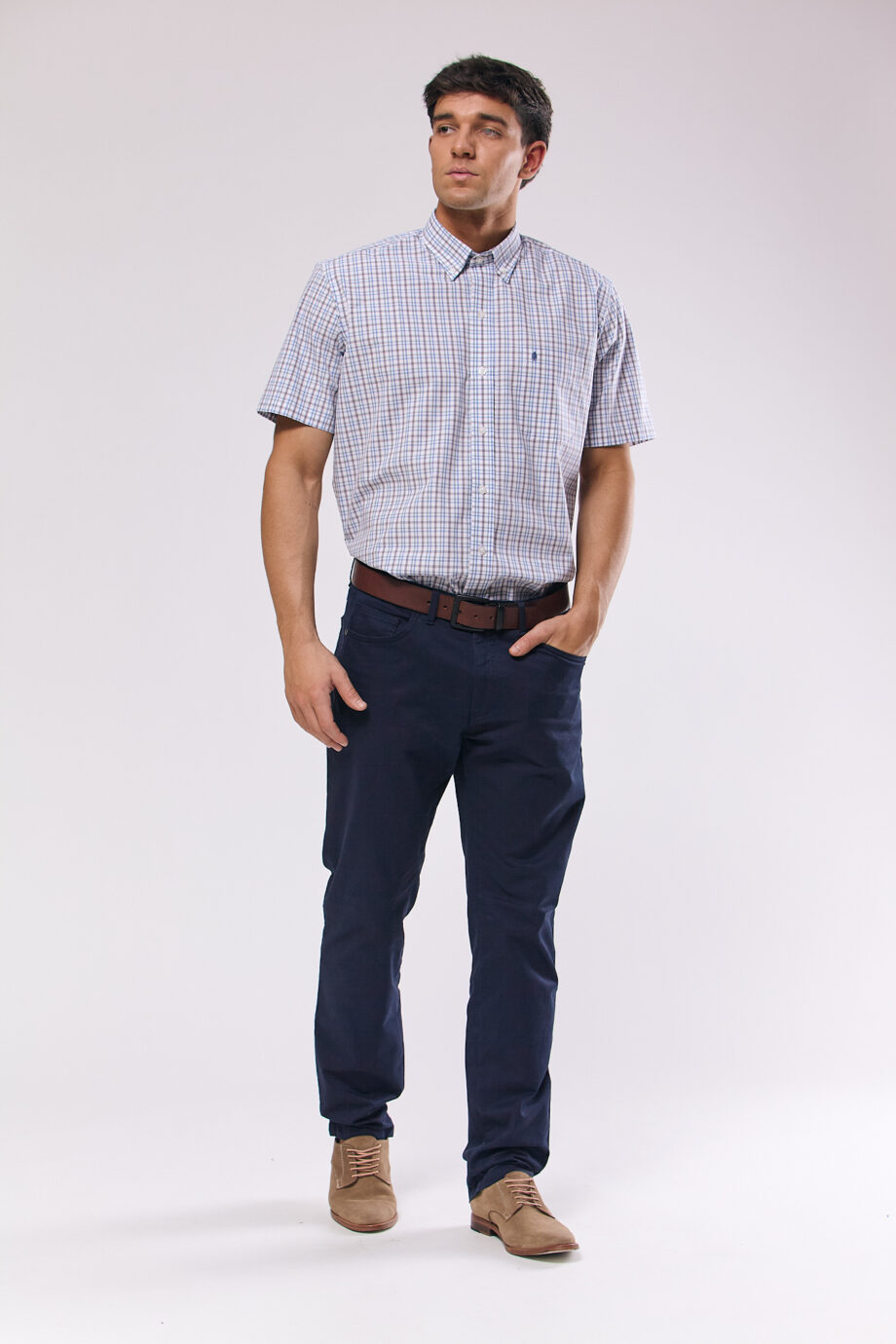 Camisa regular fit a cuadros