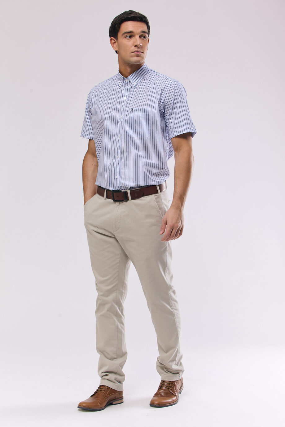 Camisa regular fit a rayas