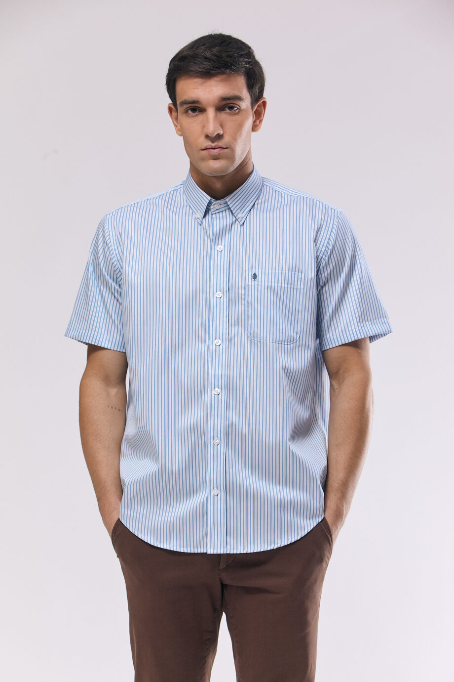 Camisa regular fit a rayas