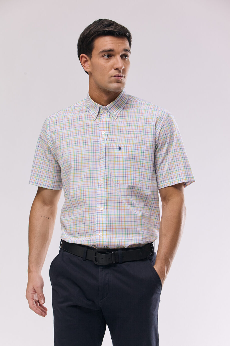 Camisa regular fit a cuadros