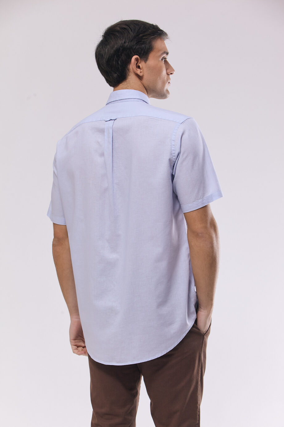 Camisa regular fit de lino