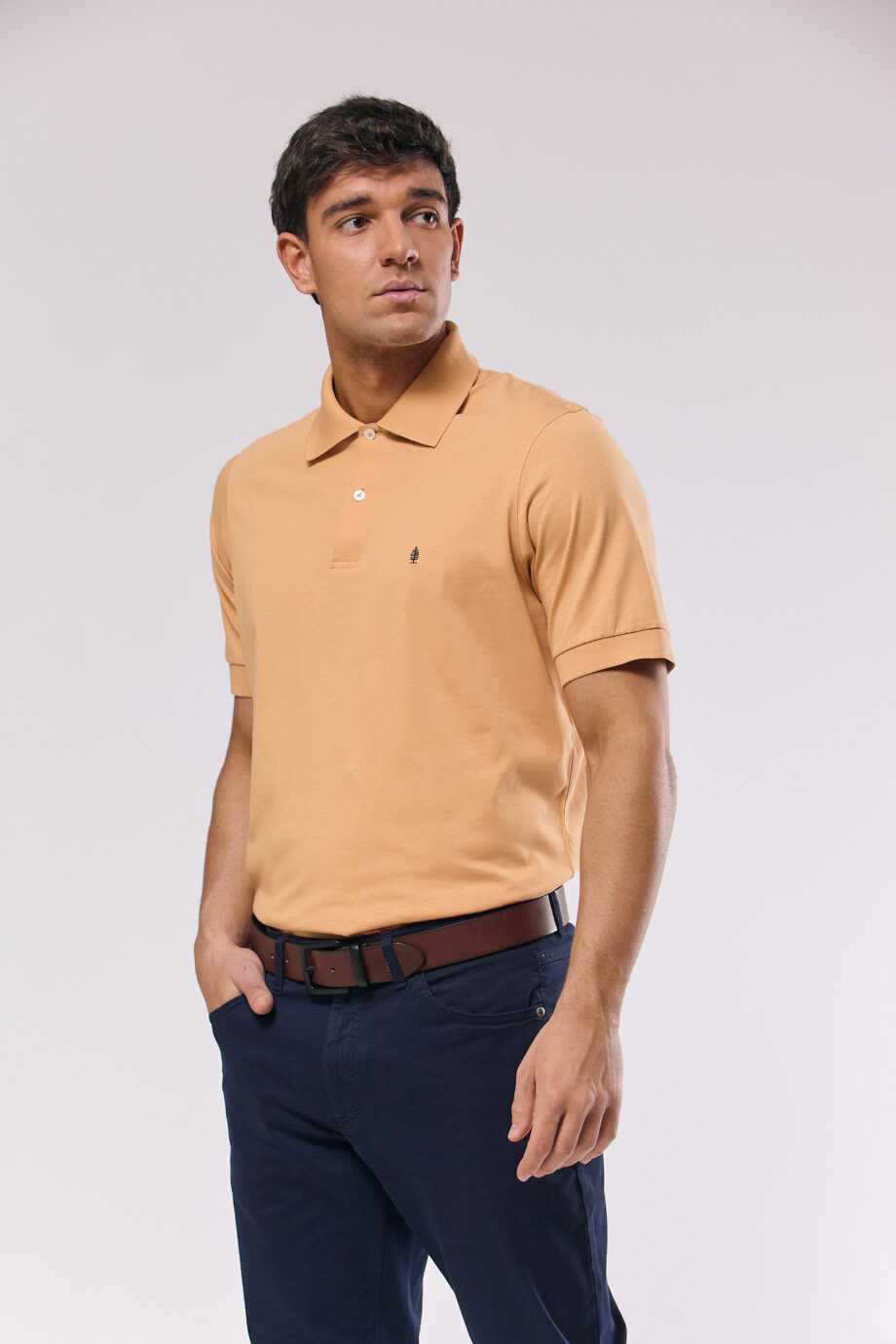 Polo lisa	de jersey peruano