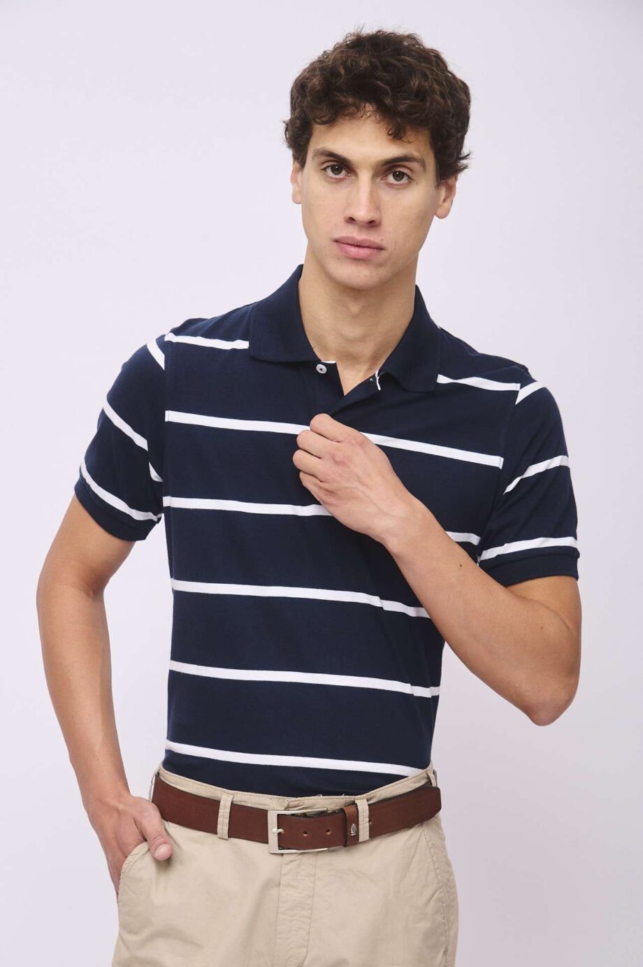 Polo rayada de jersey