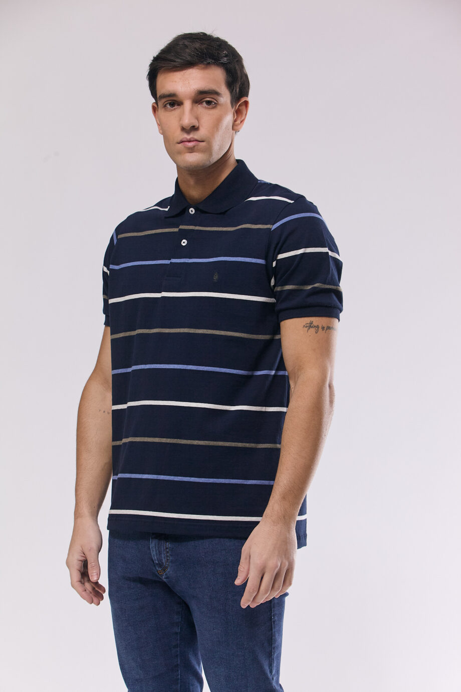 Polo rayada de jersey