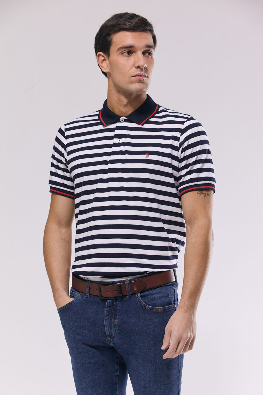 Polo rayada de jersey